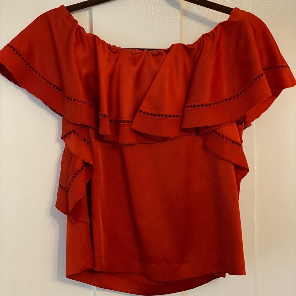 Rachel Zoe burnt orange blouse